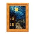 thumbnail image 1 of Magnetic Wooden Refrigerator Magnet, Van Gogh-Inspired Starry Night Two Cats Art Design, Home Decoration Cute Fridge Sticker For Kitchen, Office, Whiteboard, Artistic Gift For Cat, 1 of 2