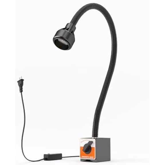 Magnetic Work Light 1320Lumen 120v FlexibleGooseneck Work Light with Adjustable Focusand Magnetic Base for Lathe MillingDrill Press Sewing Machine Industrial Light (12W)$$Tools & Hardware Other