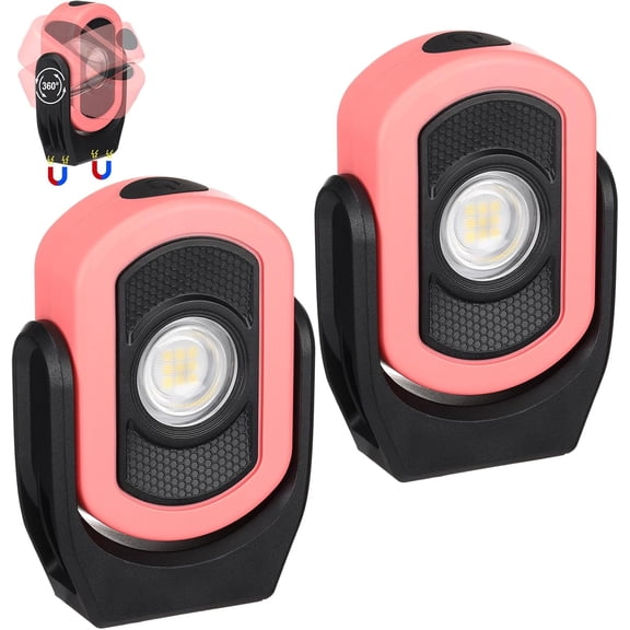 Magnetic Work Light 780 Lumens USB Rechargeable Portable Inspection LED Flashlight for Car Repair Emergency Workshop Lighting 4 Pack Multi-Color