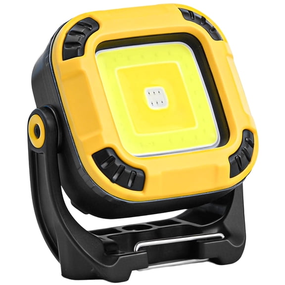 Magnetic Work Light Rechargeable, 1100LM LED Portable Light with Strong Magnet & Hook, IP65 Waterproof, 2.8oz for Car Repair, Job Site, Emergency (Yellow)