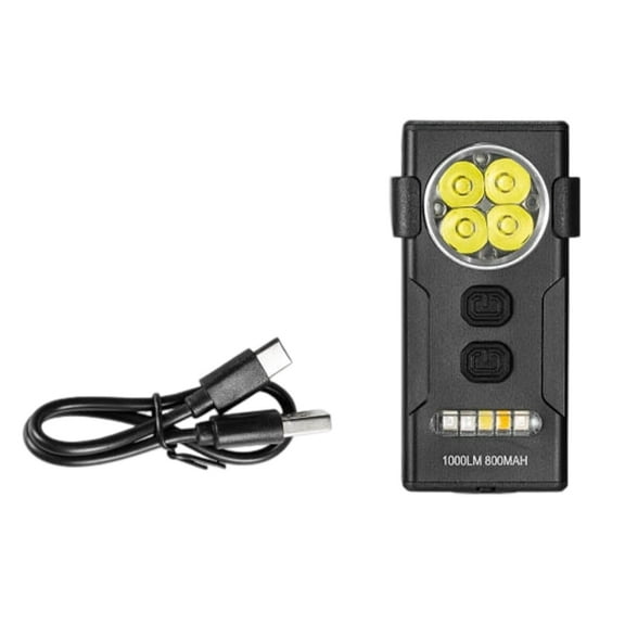 Magnetic Work Light Rechargeable Flashlight Double Light Sources 1000 Lumen 8/4Beads For Emergencies