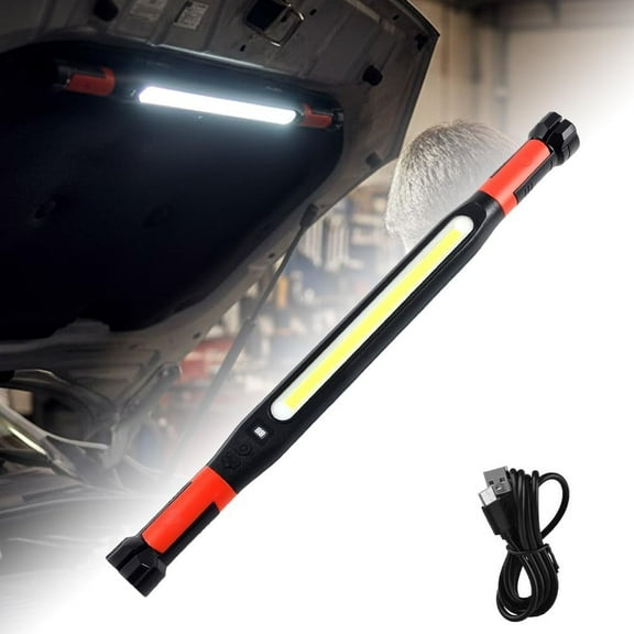 Magnetic Work Light Rechargeable, LED Magnetic Light Bar for Mechanics, Underhood Work Light with Strong Magnetic Base, Portable Mechanic Light for Car Repair & Garage Use (1PC)