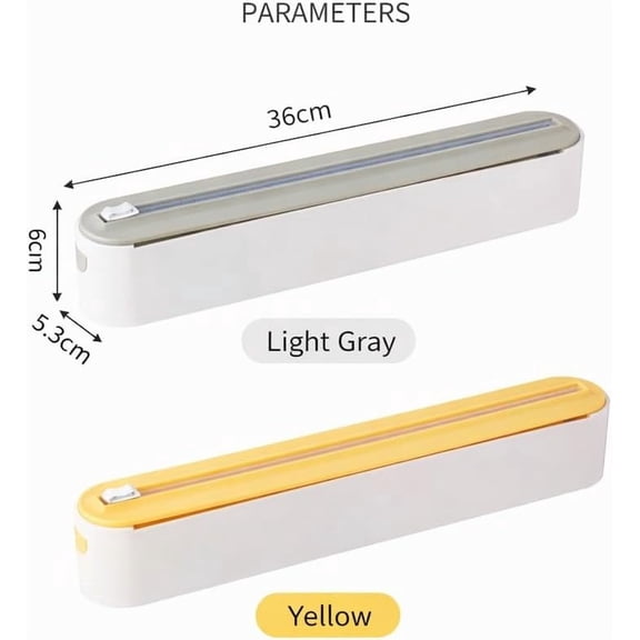Magnetic Wrap Dispenser with Cutter, 3-in-1 Organizer for Plastic Wrap Foil and Wax Paper, Strong Magnet Mount for Refrigerator or Drawer, Smooth Cut Kitchen Wrap Holder