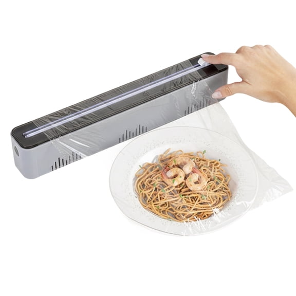 Magnetic Cling Wrap Dispenser with Sliding Cutter for Kitchen Fridge, Fits 12 Inch Rolls, Maxi Diameter 1.57"