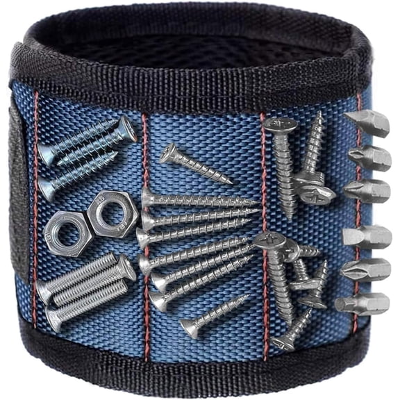 Magnetic Wristband Gifts for Birthday Father's day Christmas, Unique Tool for Holding Screws Gadgets Gift for Men, Dad, Husband, Boyfriend, Handyman mechanicsBlue