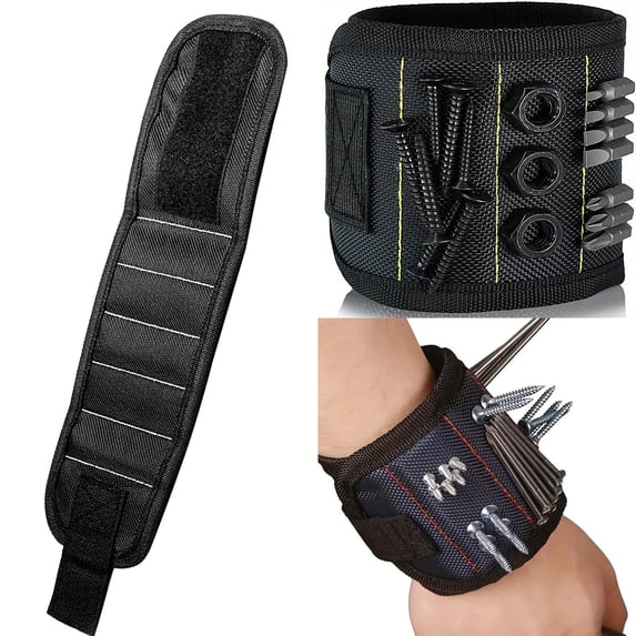Magnetic Wristband with Magnets Adjustable Tool Wristband for Holding Screws Nails Wrenches Craft Repair Work Father Colleague Tool Accessory,Magnetic Wristband,C,1PC