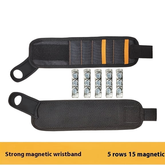 Magnetic Wristband with Thumb Ring & Multiple Pockets - Durable Oxford Fabric Tool Belt for Screws,Handyman Gift | Functional Design | Strong Magnetic Grip