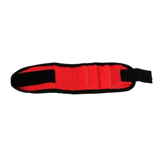 Magnetic Wristband Tool Holder 6 Strong Magnets Portable Adjustable Strap for Screws Nails Drill Bits Handy Organizer Durable Ballistic Polyester for Electrician Woodworking DIY Projects 1 Piece