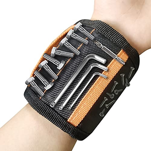 Magnetic Wristband Tool for Holding Screws,Nails,Drill Bits,Gifts for Dad,Men,Husband,Boyfriend,Him,DIY Handyman Electrician Carpenter Tool Belt