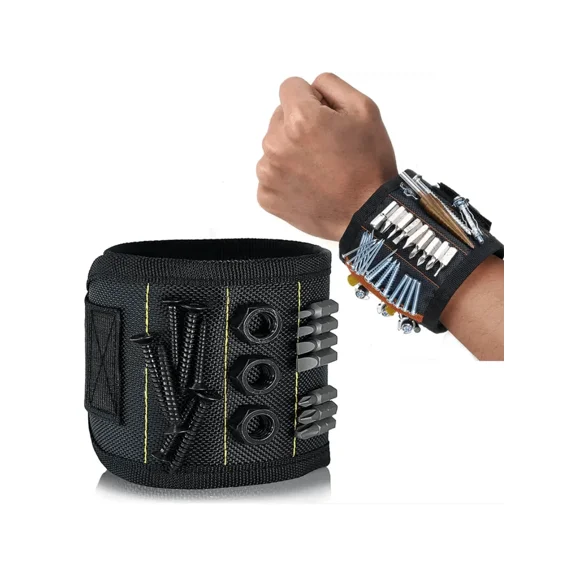 Magnetic Wristband with Strong Magnets - Tool Holder for Screws/Nails/Bits (Gift for DIY Handyman/Dad)