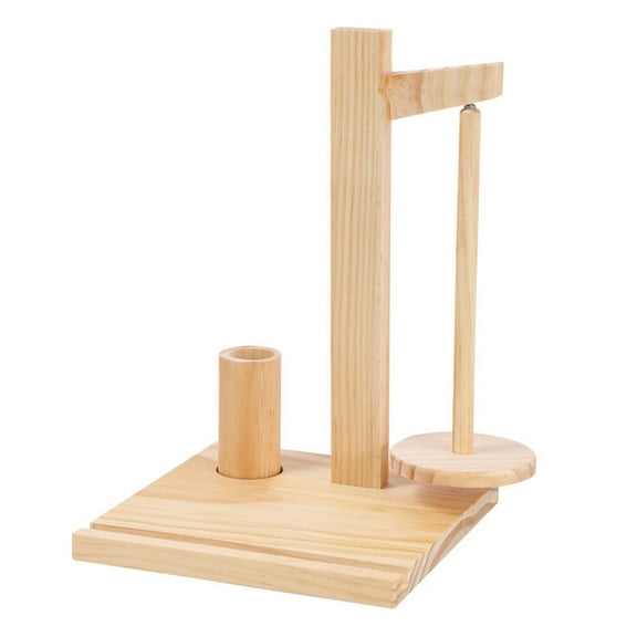 Magnetic Yarn Holder With Rotating Wooden Spool Stand, Crochet And Knitting Yarn Storage For Crafters, Phone Stand Included, 12.2 X 3.5 X 7.5In