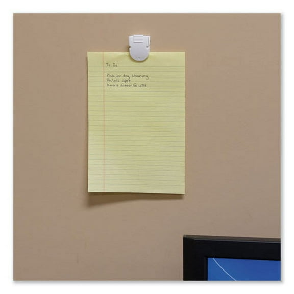 Magnetic/adhesive Clips, 0.25", White, 20/box | Bundle of 2 Boxes