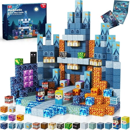 Magnetic block 100pcs magnetic block, magnetic tiles kids building cube 2024 upgraded stem game toys, Christmas birthday gifts boys and girls over 3 years old