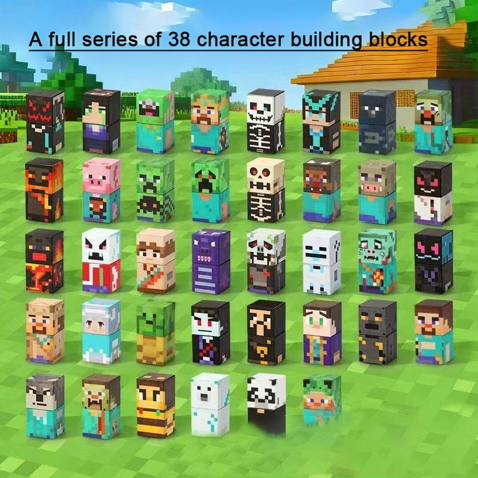 Magnetic building block toy, full series of 38 characters, the best gift 76-piece set