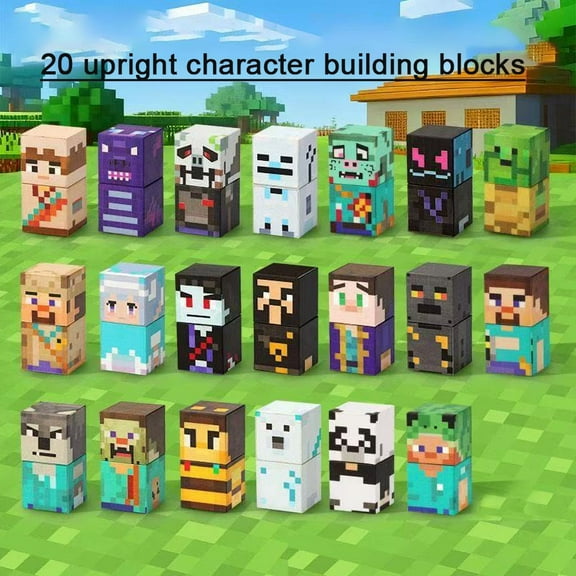 Magnetic building block toys, featuring 20 main characters, the best gift set with 40 pieces