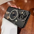 thumbnail image 1 of Magnetic case for iPhone 15 14 13 12 11 plus case clear compatible with MagSafe built-in camera lens protector soft slim shockproof phone case cover, 1 of 3