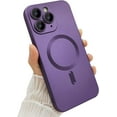 thumbnail image 1 of Magnetic case for iPhone 11 Pro Max Phone Case for Women, Matte Luxury Soft Metallic Luster Design with Camera Lens Protector, Compatible with Magsafe Case for iPhone 11 Pro Max 6.5"-Purple, 1 of 13
