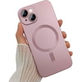 thumbnail image 1 of Magnetic case for iPhone 13 Mini Phone Case for Women, Matte Luxury Soft Metallic Luster Design with Camera Lens Protector, Compatible with Magsafe Case for iPhone 13 Mini 5.4" - Pink, 1 of 12
