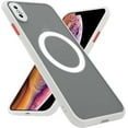 thumbnail image 1 of Magnetic case for iPhone X and iPhone Xs Compatible with MagSafe, Translucent Matte Protection Cover with Soft Edge, Hard PC Back and TPU Hybrid Anti Yellow slim fit shell, 5.8 inch White, 1 of 10