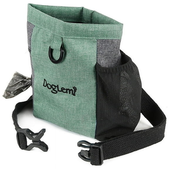 Magnetic dog food bag with adjustable strap, waterproof training bag, dog food bag with fecal bag opening