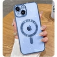 thumbnail image 1 of Magnetic for iPhone 13 Case Compatible with MagSafe Built-in Camera Lens Protector Soft Slim Shockproof Clear Phone Case for iPhone 13 6.1" - Blue, 1 of 12
