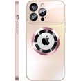 thumbnail image 1 of Magnetic for iPhone 14 Pro Max Case [Compatible with MagSafe][Matte Glass Case]- Full Camera Protection Phone Case(6.7 inches), Pink, 1 of 7