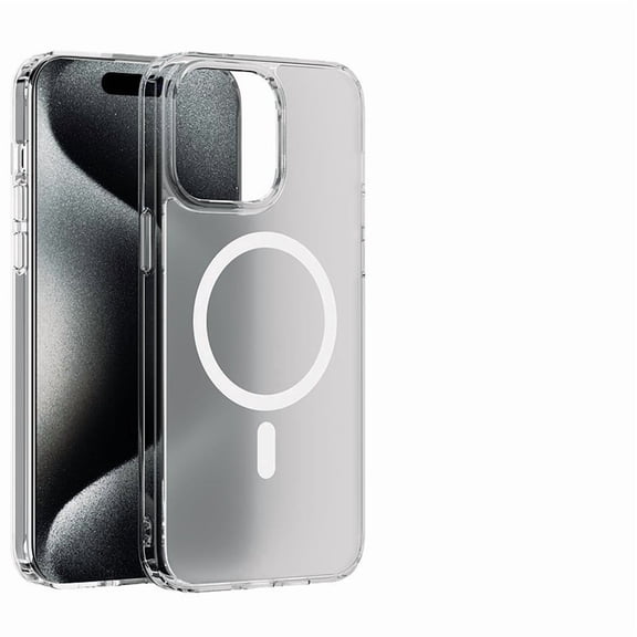 Magnetic for iPhone17pro Case (Compatible with MagSafe)(Military Grade Drop Protection) Two-in-One Soft-Edge Hard-Base,Translucent
