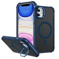 thumbnail image 1 of Magnetic for iPhone 11 Stand Case [Compatible with MagSafe] [Military Grade Drop Protection] [Lens Folded Bracket] Slim Grip Matte Shockproof with Anti-Fingerprint Phone Case,Blue, 1 of 8