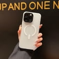 thumbnail image 1 of Magnetic for iPhone 12 Case, Upgraded [Camera Lens Protection] [Compatible with Magsafe] [Translucent Matte] Shockproof Protective Phone Case Cover for iPhone 12 - White, 1 of 7