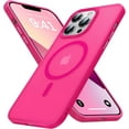 thumbnail image 1 of Magnetic for iPhone 12 Case/iPhone 12 Pro Case, [Compatible with Magsafe] [Military Grade Drop Protection] Protective Shockproof Translucent Matte Slim Phone Case for iPhone 12/12 Pro, Hot Pink, 1 of 12