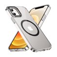 thumbnail image 1 of Magnetic for iPhone 12 Pro / 12 6.1" Clear Case Compatible with Magsafe Military-Grade Protection Shockproof Phone Bumper,Anti-Scratch Drop Proof Anti-Fingerprint Clear Hard Back Cover Back,Black, 1 of 9