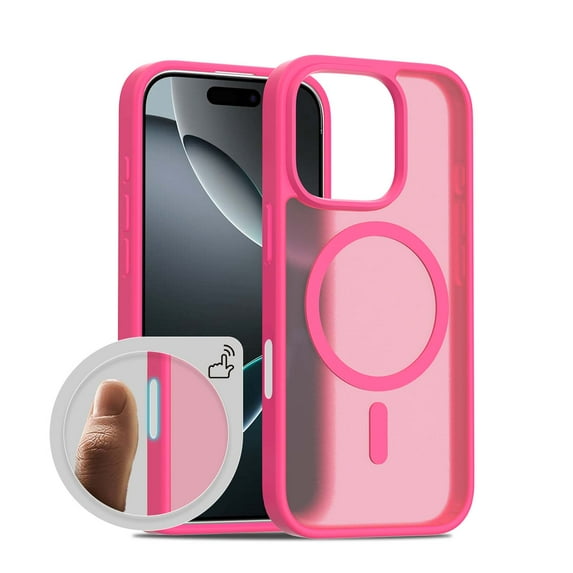 Magnetic for iPhone 12 Pro / 12 Case, Compatible with MagSafe, Military Grade Drop Protection, Ultra Slim Translucent Matte Shockproof Lightweight Phone Cover, for iPhone 12 Pro / 12, Rose