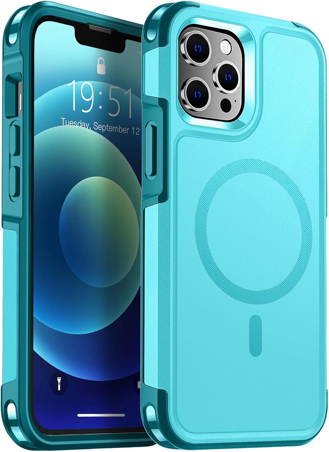 SUPFINE Magnetic For IPhone 14 Case & IPhone 13 Case (Compatible With MagSafe)(Military Grade Drop Protection) Translucent Matte Shockproof Phone Cover,Wine Red - View #5