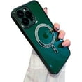 thumbnail image 1 of Magnetic for iPhone 12 Pro Max Case Compatible with MagSafe Camera Protection for Women Men, Hard Clear Back Cover, Luxury for iPhone 12 Pro Max Phone Cases (Iphone12ProMax, Green), 1 of 9