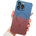 thumbnail image 1 of Magnetic for iPhone 12 Pro Max Case, Compatible with MagSafe,Full Camera Lens Protector Cute Soft Silicone Anti-Drop Shockproof Gradient Case for Women Man （Blue Red）, 1 of 11
