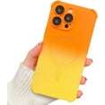 thumbnail image 1 of Magnetic for iPhone 12 Pro Max Case, Compatible with MagSafe,Full Camera Lens Protector Cute Soft Silicone Anti-Drop Shockproof Gradient Case for Women Man (Orange Yellow), 1 of 11