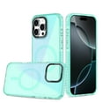 thumbnail image 1 of Magnetic for iPhone 12 Pro Max Case, [Compatible with Magsafe][Military Grade Drop Protection] Hybrid Silicone Slim Diamond Camera Translucent Rugged Protective Cover for iPhone 12 Pro Max,Mintgreen, 1 of 5