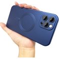 thumbnail image 1 of Magnetic for iPhone 12 Pro Max Case for Women,Shockproof Matte Luxury Metallic Luster Design with Full Camera Lens Protector, Compatible with Magsafe Case for iPhone 12 Pro Max 6.7"-Dark Blue, 1 of 13