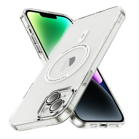 Magnetic for iPhone 13 Case, [Compatible with MagSafe] [Full Camera Protection] [10FT Drop Protection] Non-Yellowing Shockproof Protective Slim Phone Case for iPhone 13,Clear