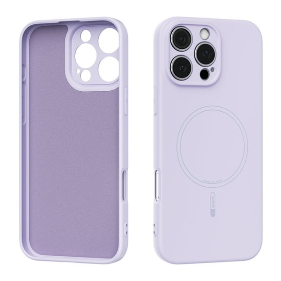 Magnetic for iPhone 13 Case, [Full Camera Protection] [Anti-Scratch Microfiber Lining] Drop Resistant Bumper Soft Silicone Phone Cover for iPhone 13 Compatible with Mag-Safe, Purple