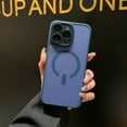 thumbnail image 1 of Magnetic for iPhone 13 Case, Upgraded [Camera Lens Protection] [Compatible with Magsafe] [Translucent Matte] Shockproof Protective Phone Case Cover for iPhone 13 - Darkblue, 1 of 7