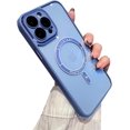 thumbnail image 1 of Magnetic for iPhone 13 Pro Case Compatible with MagSafe Camera Protection for Women Men, Hard Clear Back Cover, Luxury for iphone13Pro Phone Cases (for iPhone 13 Pro(6.1inch), Blue), 1 of 12