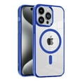 thumbnail image 1 of Magnetic for iPhone 13 Pro Case, [Compatible with MagSafe] [Clear Hard Back with Soft TPU Bumper] [Military Grade Drop Protection] Shockproof Slim Fit Phone Case for iPhone 13 Pro, Darkblue, 1 of 9
