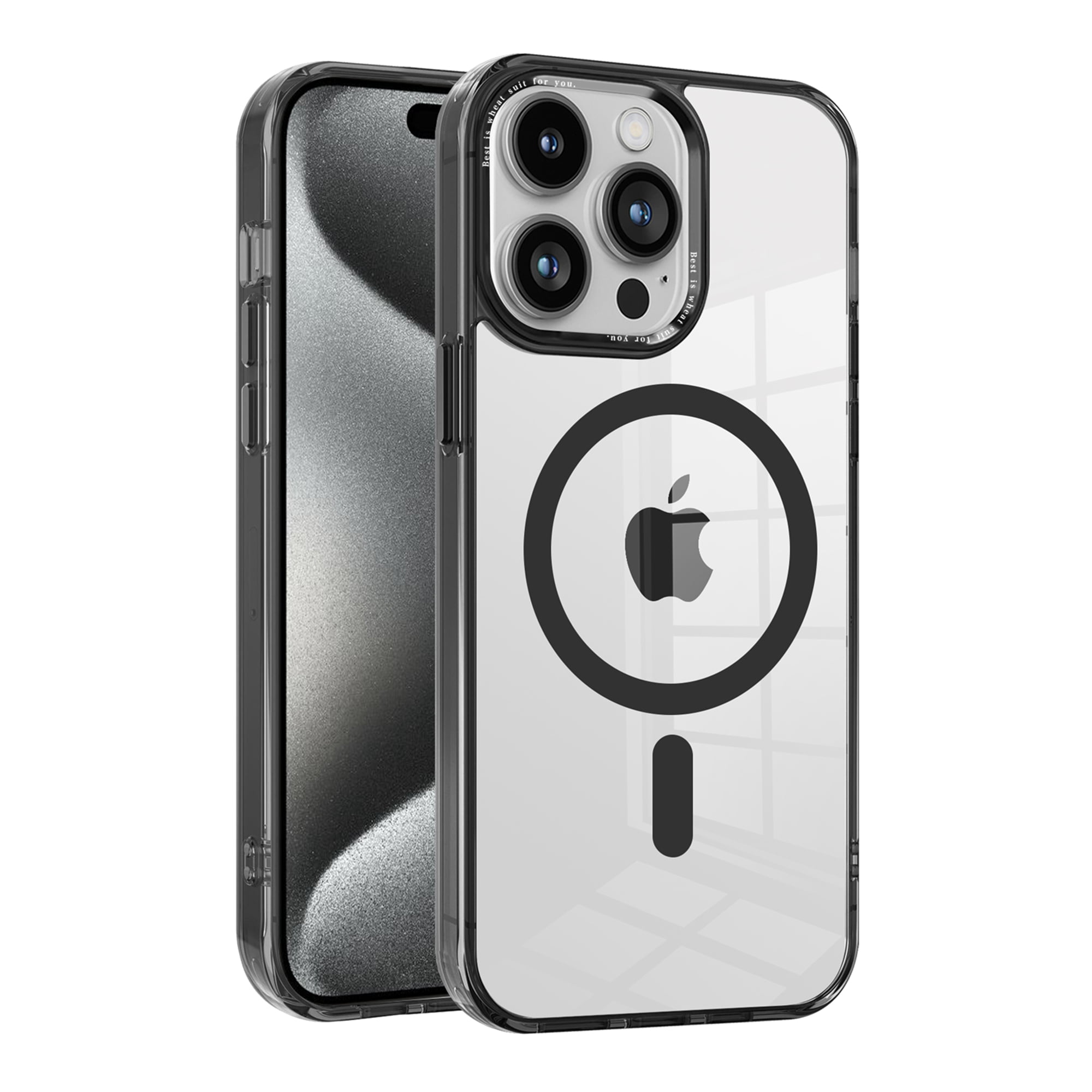Magnetic for iPhone 13 Pro Case, [Compatible with MagSafe] [Clear Hard Back  with Soft TPU Bumper] [Military Grade Drop Protection] Shockproof Slim Fit Phone  Case for iPhone 13 Pro, Black - Walmart.com