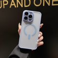 thumbnail image 1 of Magnetic for iPhone 13 Pro Case, Upgraded [Camera Lens Protection] [Compatible with Magsafe] [Translucent Matte] Shockproof Protective Phone Case Cover for iPhone 13 Pro - Blue, 1 of 7