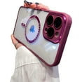 thumbnail image 1 of Magnetic for iPhone 13 Pro Max Case Compatible with MagSafe Camera Protection for Women Men, Hard Clear Back Cover, Luxury for iphone13 Pro Max Phone Cases (for iPhone 13ProMax (6.7inch), Rose), 1 of 12