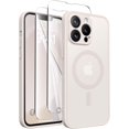 thumbnail image 1 of Magnetic for iPhone 13 Pro Max Case, [Compatible with MagSafe] [Full Camera Protection] Shockproof Protective Slim Translucent Matte Phone Case for iPhone 13 Pro Max 6.7'', Stone, 1 of 14