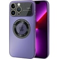 thumbnail image 1 of Magnetic for iPhone 13 Pro Max Case Compatible with Magsafe [Camera Lens Protector] Shockproof Hard PC Matte Back Protective Soft TPU Edge Phone Cases for iPhone 13 Pro Max Purple, 1 of 15
