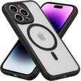 thumbnail image 1 of Magnetic for iPhone 13 Pro Max Case [Compatible with Magsafe] Slim Frosted Matte Case Cover Translucent Hard PC Back Military Drop Protection Phone Case for iPhone 13 Pro Max 6.7-inch,Black, 1 of 12