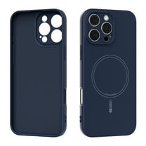 Magnetic for iPhone 13 Pro Max Case, [Full Camera Protection] [Anti-Scratch Microfiber Lining] Drop Resistant Bumper Soft Silicone Phone Cover for iPhone 13 Pro Max Compatible with Mag-Safe, Darkblue